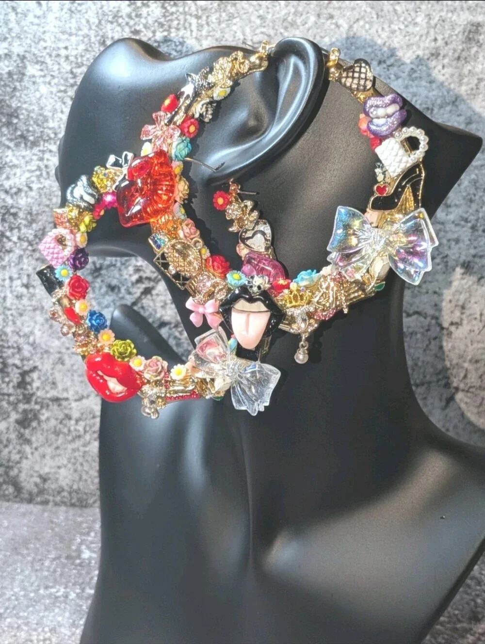 Material Girl-Hand Crafted Extra Large Hoop Earrings From Our S3CHIQUE Collectio